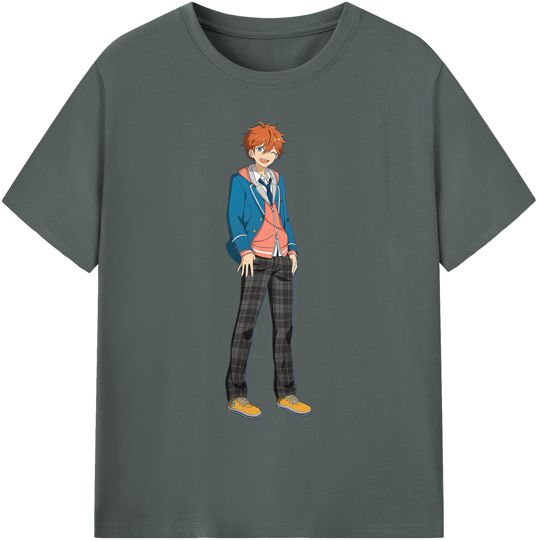 （画像用） あんさんぶるスターズ! Ensemble Stars 綿100％ メンズ半袖Tシャツ｜肌触りやわらか＆通気性